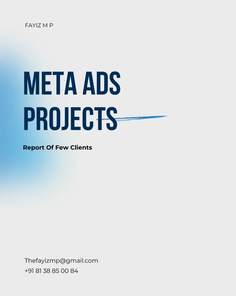 Meta Ads PROJECTS, Report Of Few Clients 2025